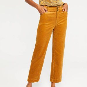 Ann Taylor The Easy Straight Corduroy Pant In Antique Brass